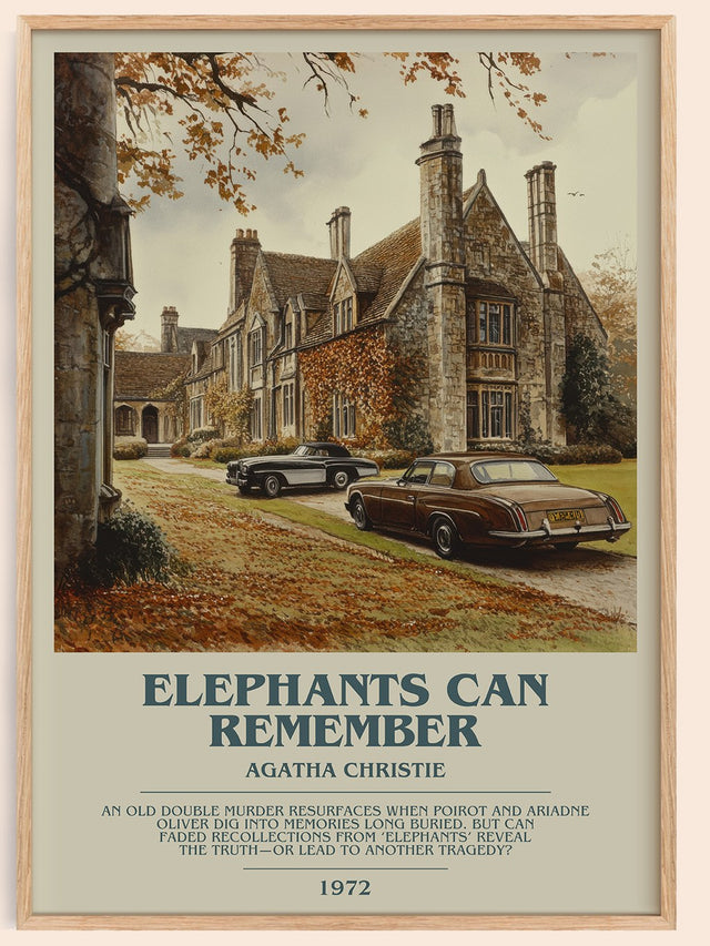 Elephants Can Remember Bookish Wall Art by AGATHA CHRISTIE