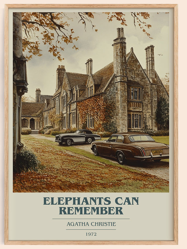 Elephants Can Remember Book Cover Poster by AGATHA CHRISTIE