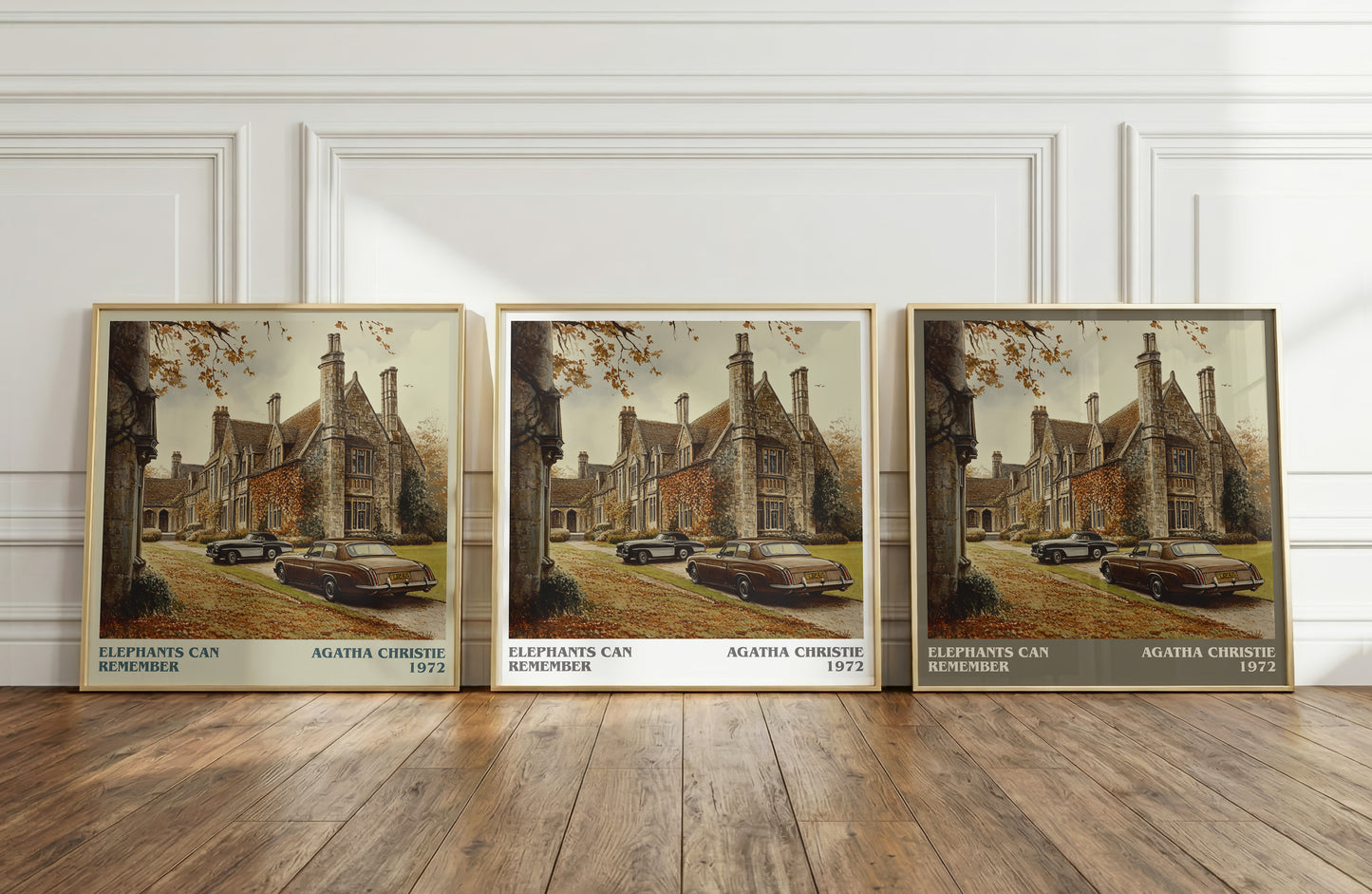 Elephants Can Remember literary print framed by window – literary home decor