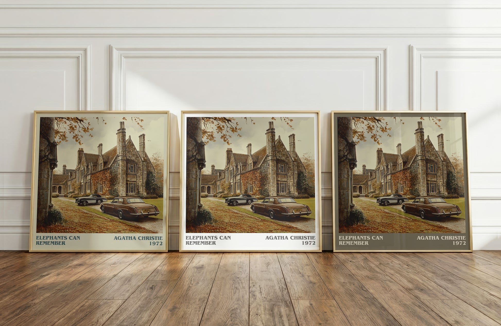 Elephants Can Remember literary print framed by window – literary home decor