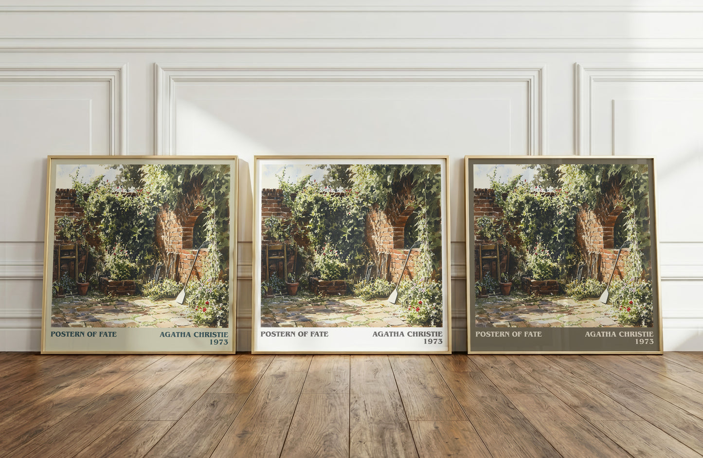 Postern of Fate literary print framed by window – literary home decor