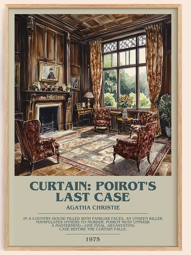 Curtain: Poirot's Last Case Bookish Wall Art by Agatha Christie