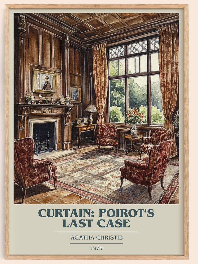 Curtain: Poirot's Last Case Book Cover Poster by Agatha Christie