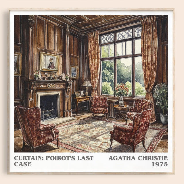 Curtain: Poirot's Last Case Literary Art Print by Agatha Christie