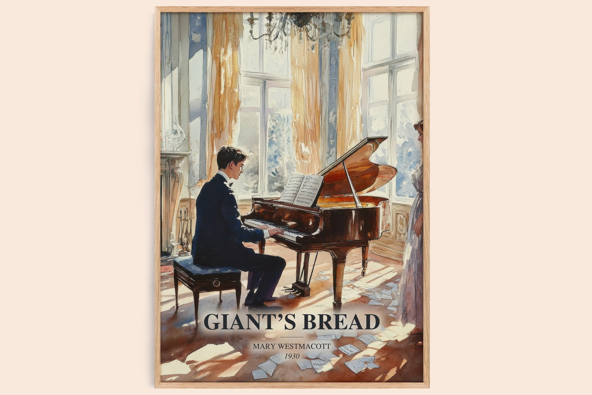 Giant’S Bread watercolour book poster by Mary Westmacott – framed literary art print