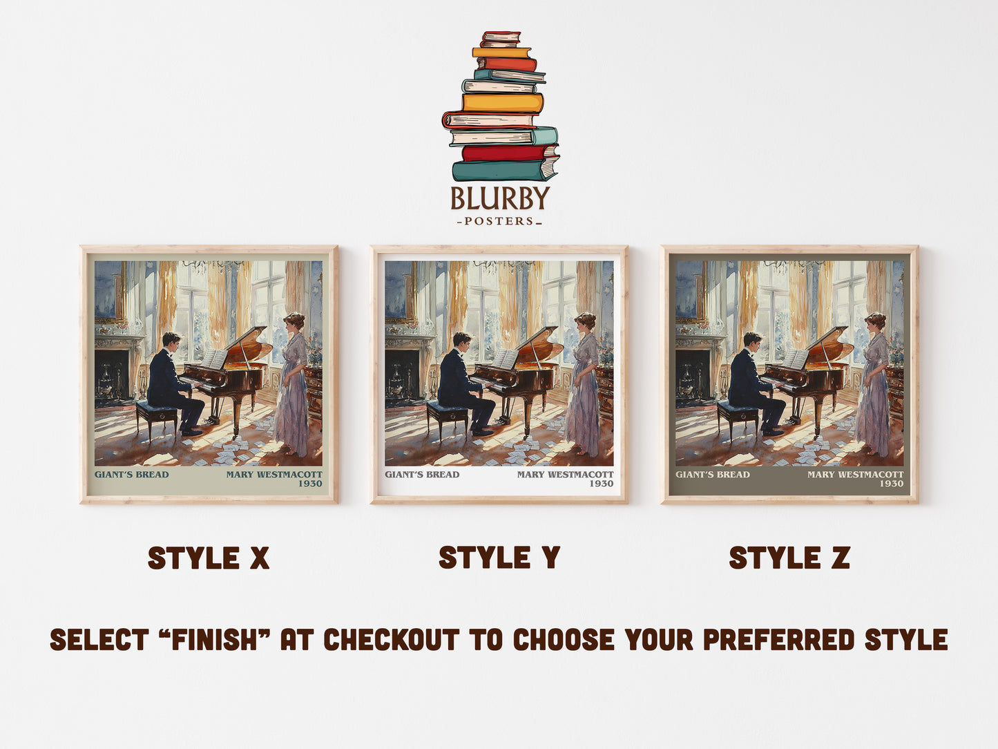 Giant’s Bread literary art print colour and style options – Mary Westmacott book art