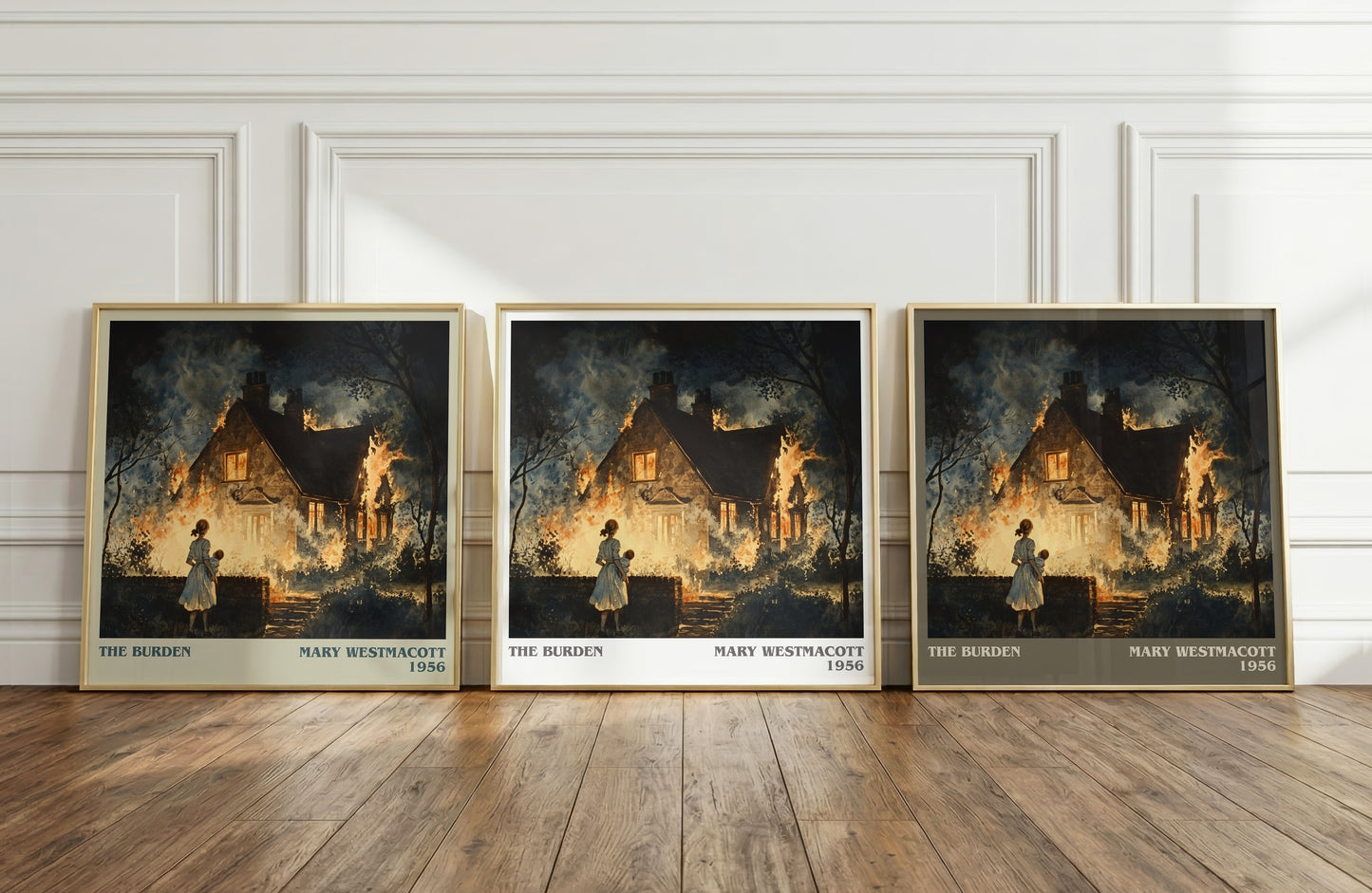 The Burden literary print framed by window – literary home decor