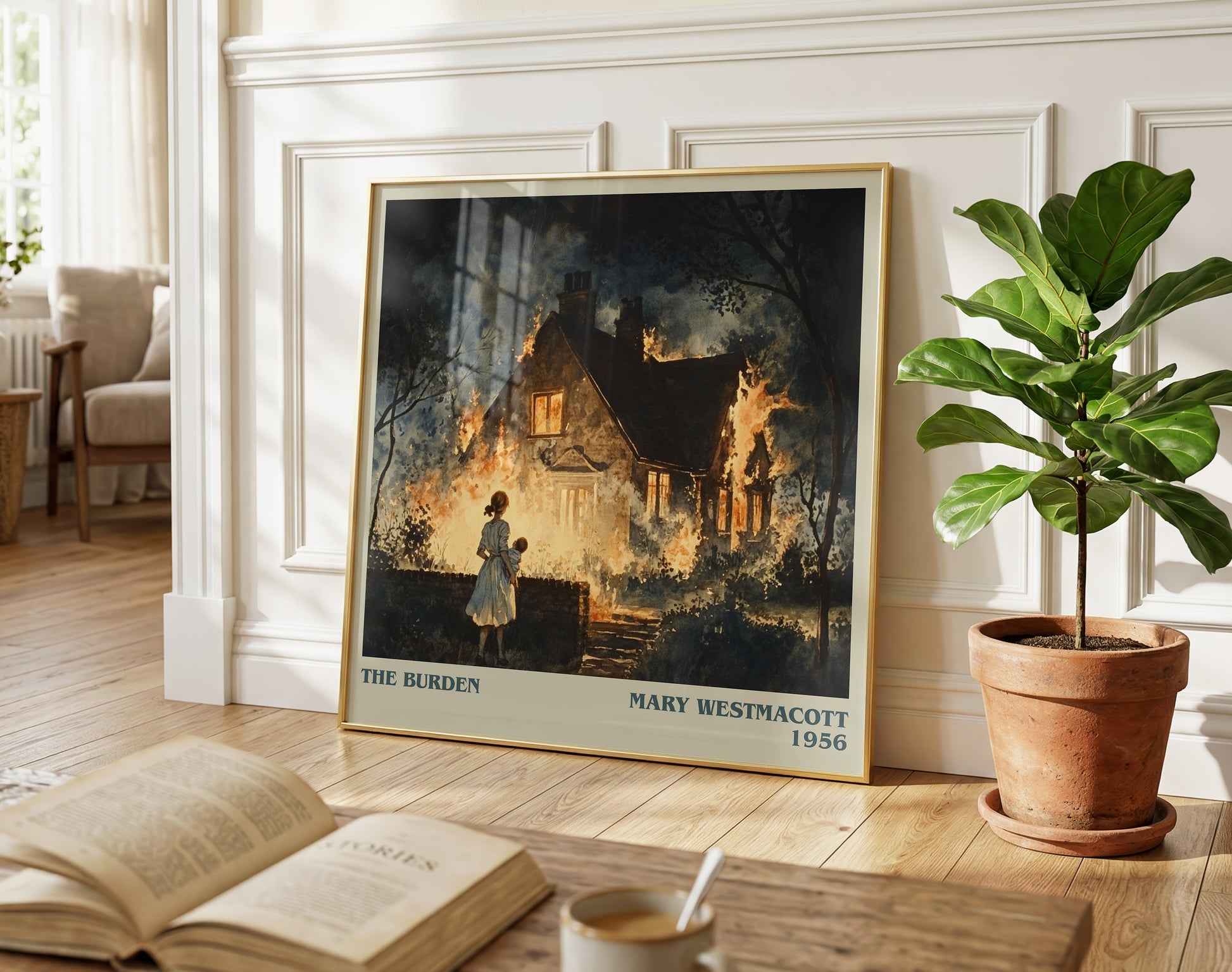 The Burden literary poster paired in gallery wall – literary art prints