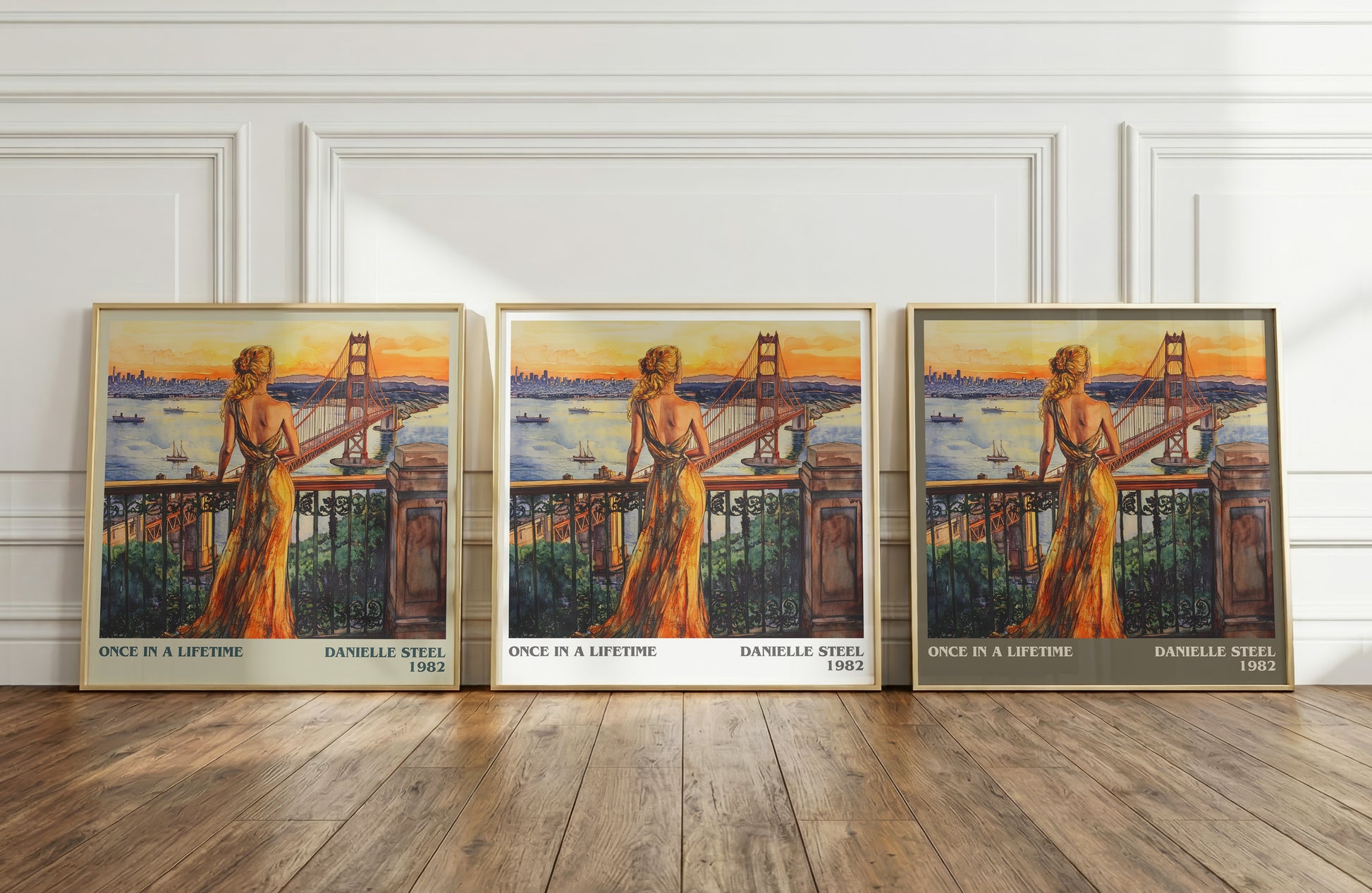 Once in a Lifetime literary print framed by window – literary home decor