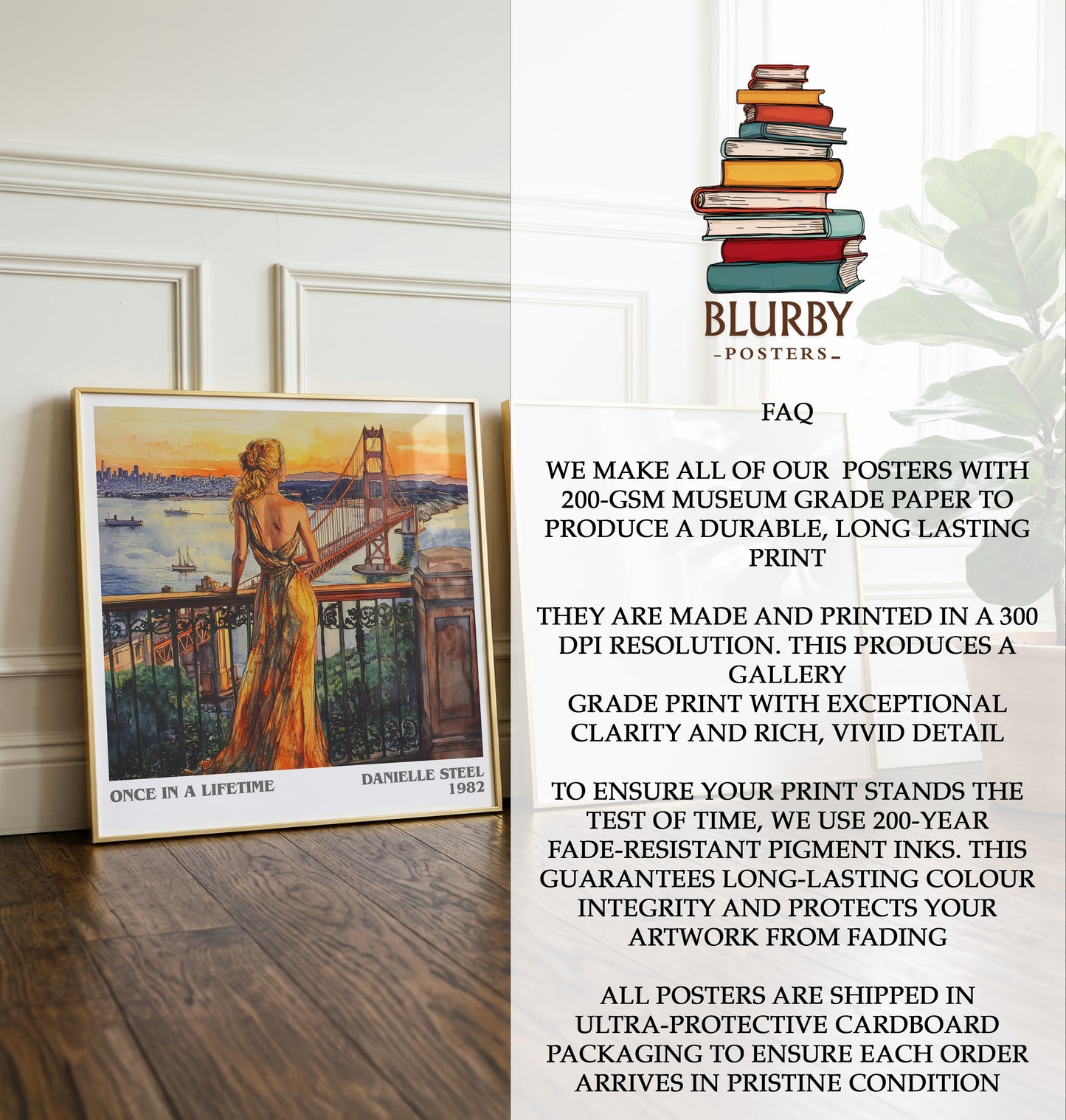 Once in a Lifetime Literary Art Print by Danielle Steel