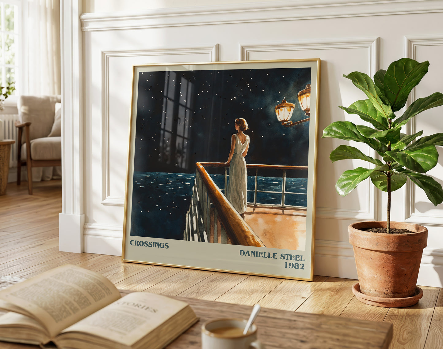 Crossings literary poster paired in gallery wall – literary art prints