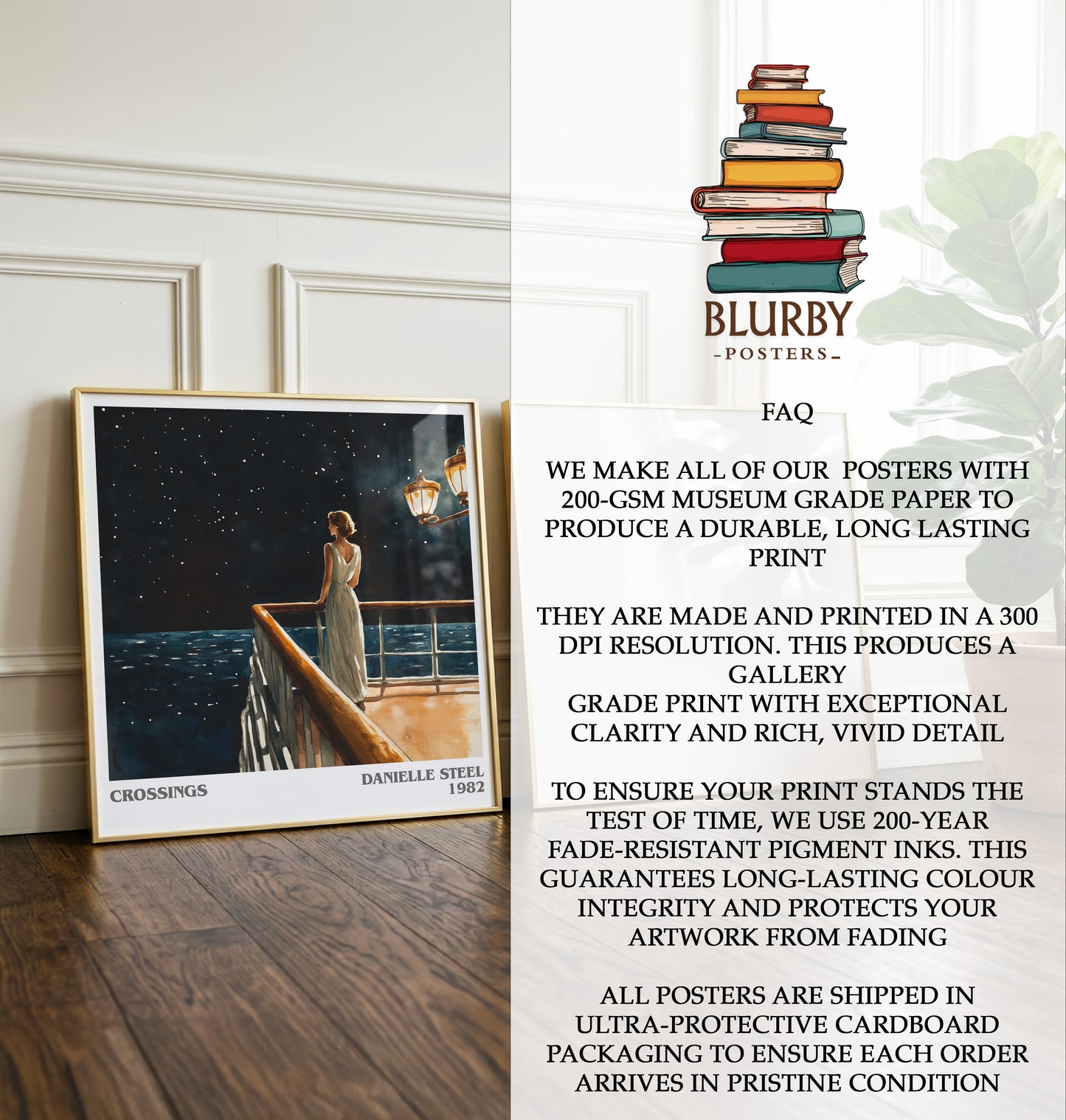 Crossings Literary Art Print by Danielle Steel