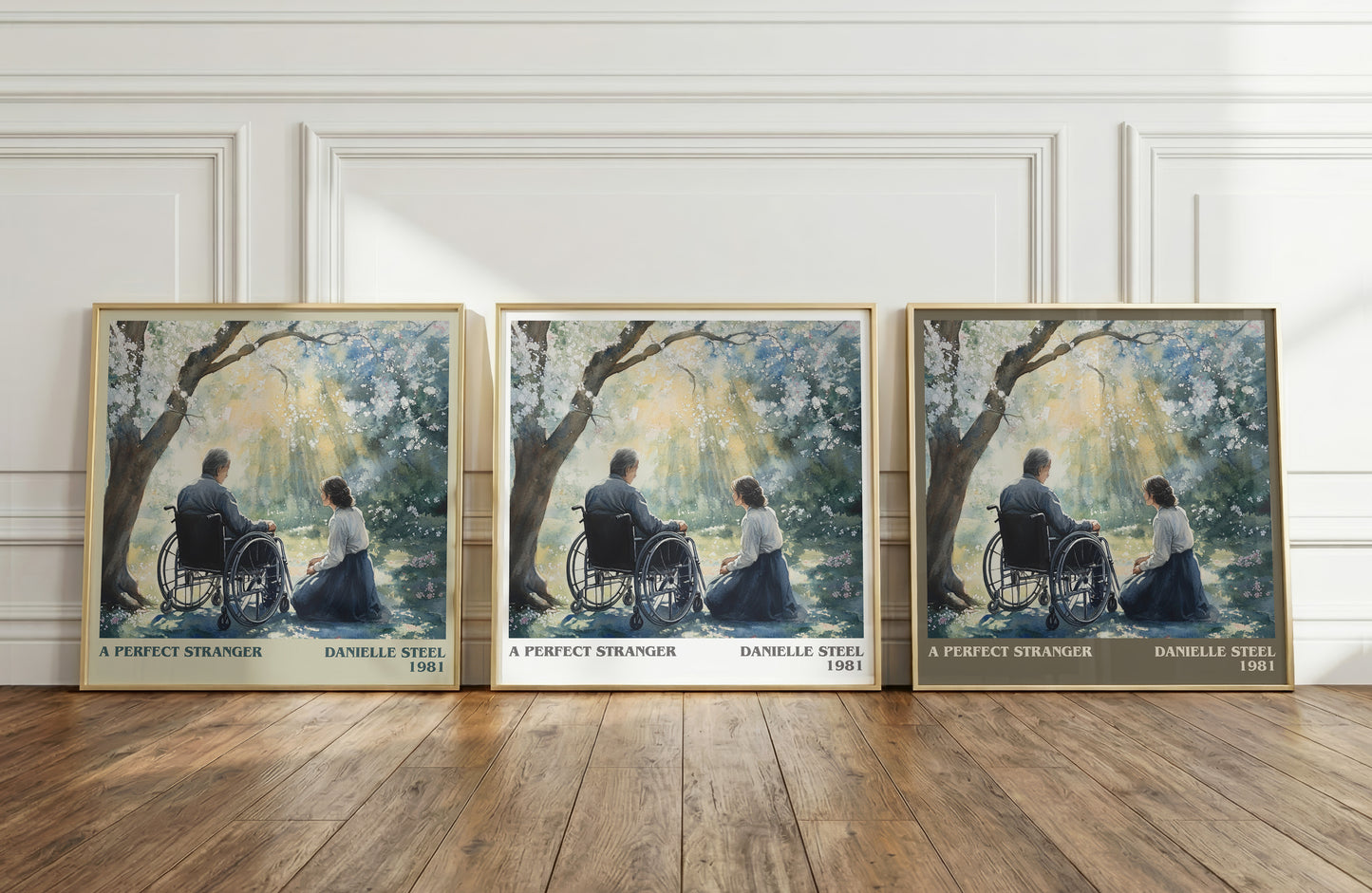 A Perfect Stranger literary print framed by window – literary home decor