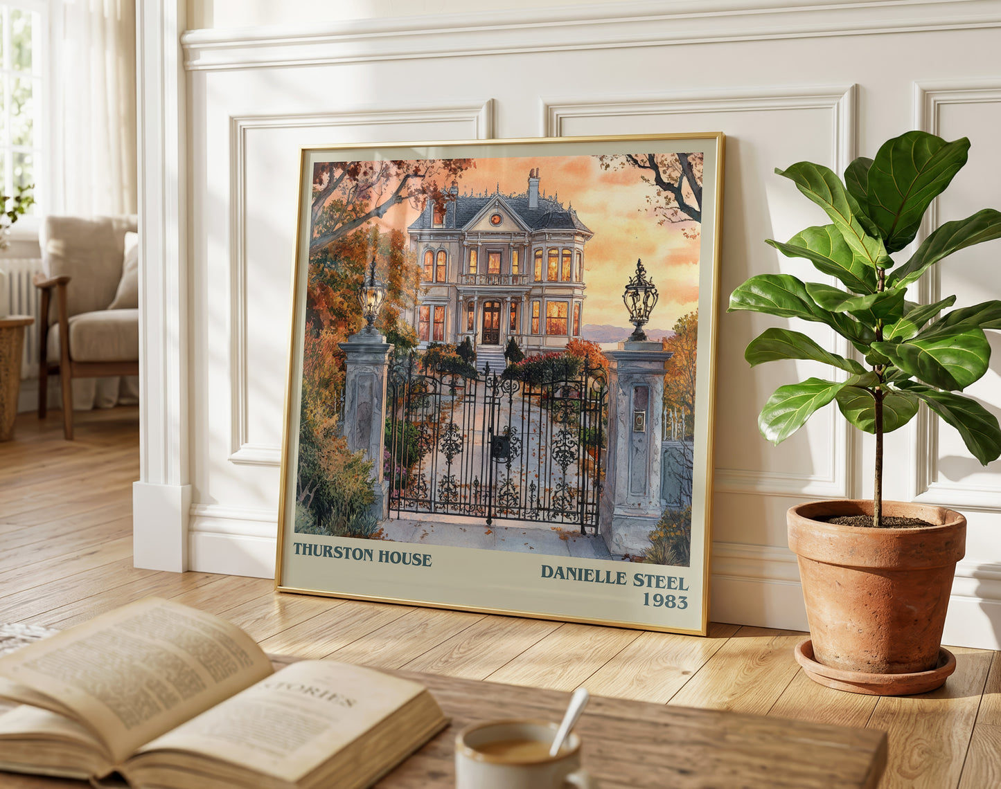 Thurston House literary poster paired in gallery wall – literary art prints