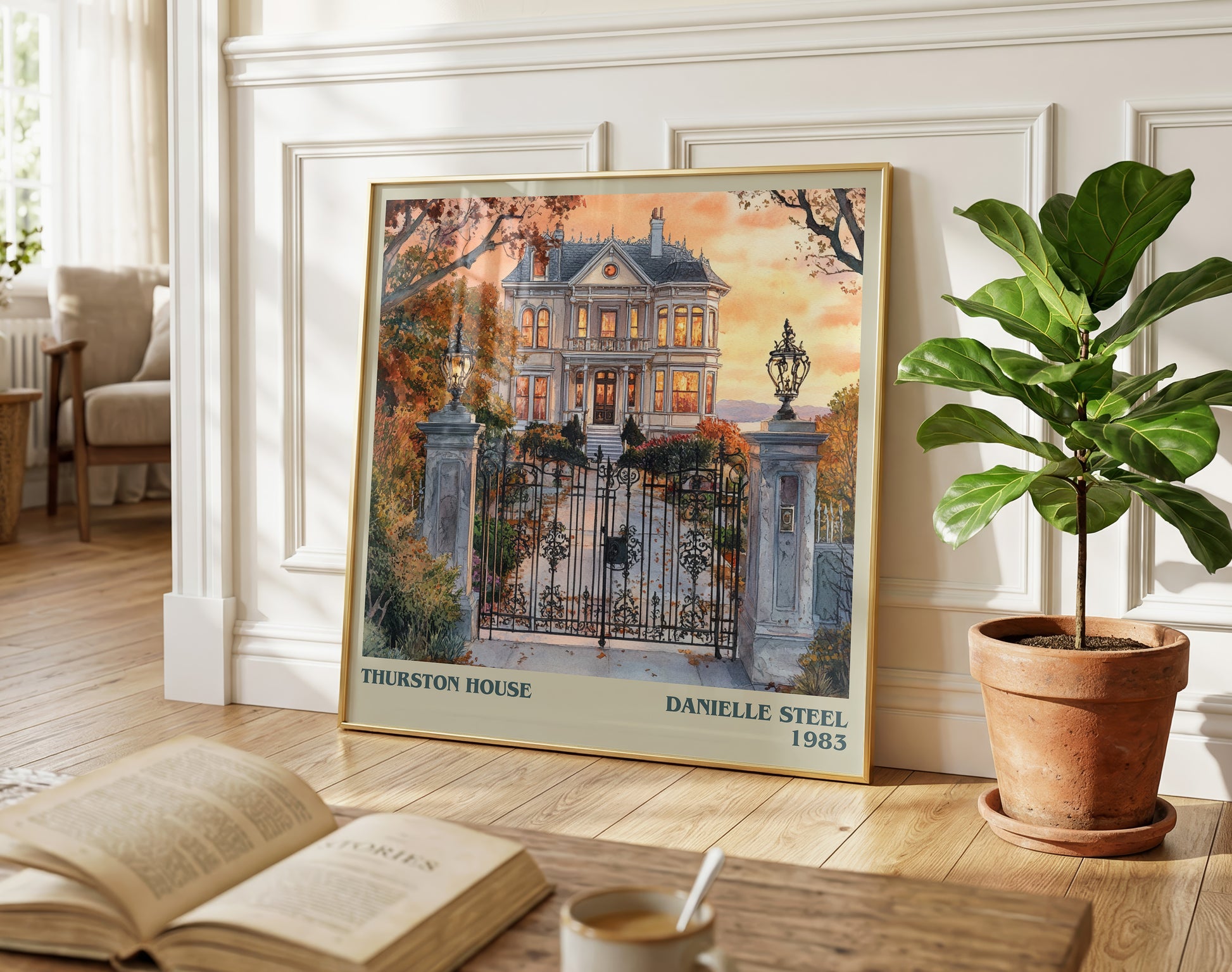 Thurston House literary poster paired in gallery wall – literary art prints