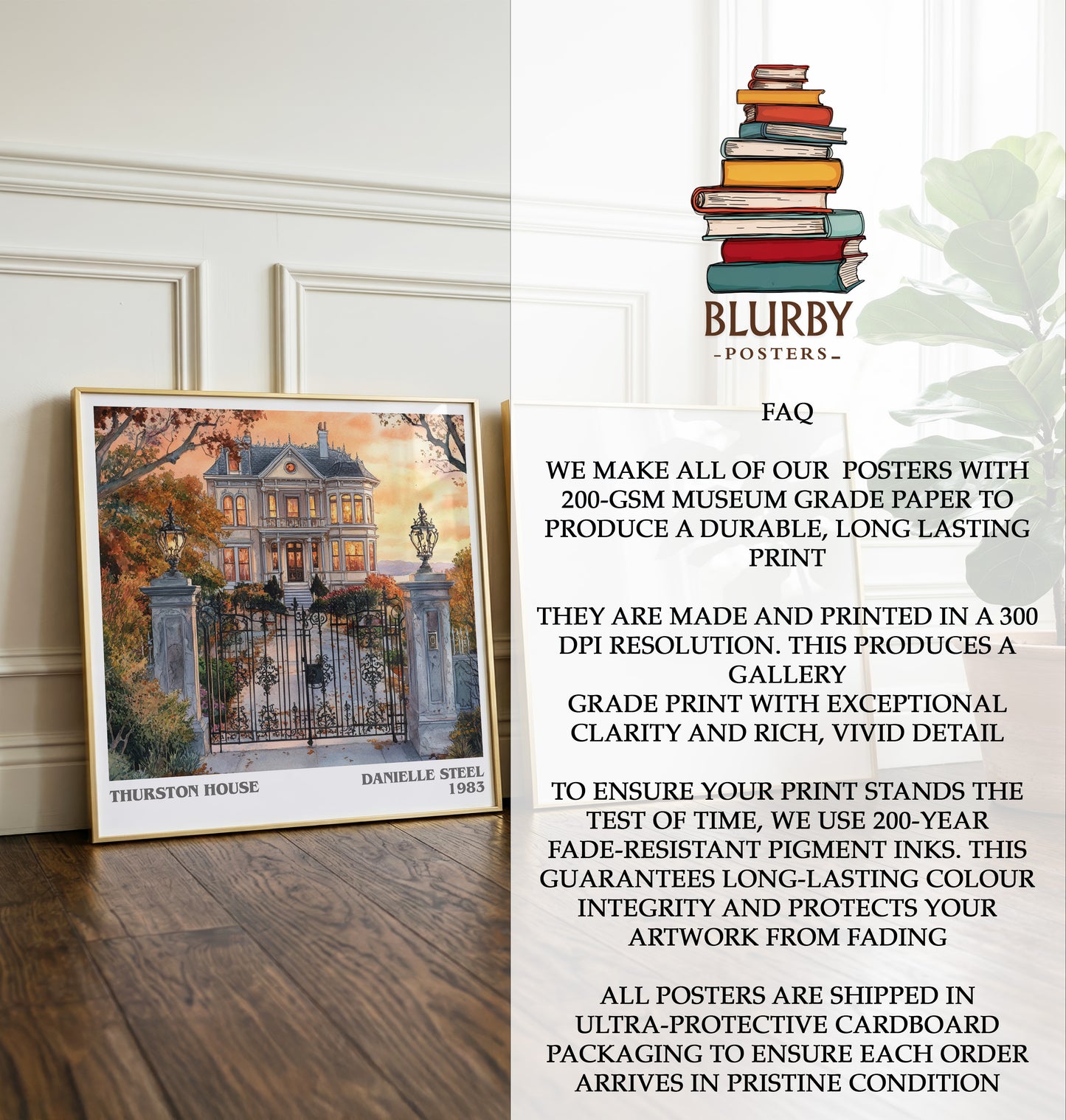 Thurston House Literary Art Print by Danielle Steel