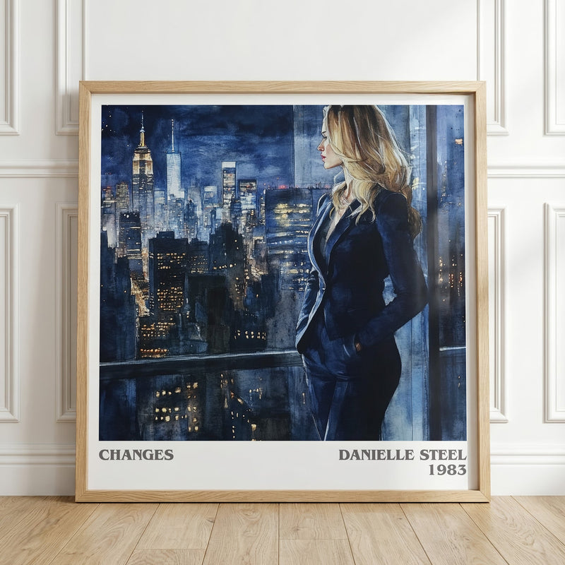 Changes literary print in frame leaning in hallway – romance wall art
