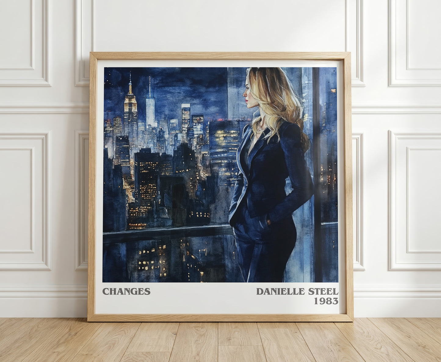 Changes literary print in frame leaning in hallway – romance wall art