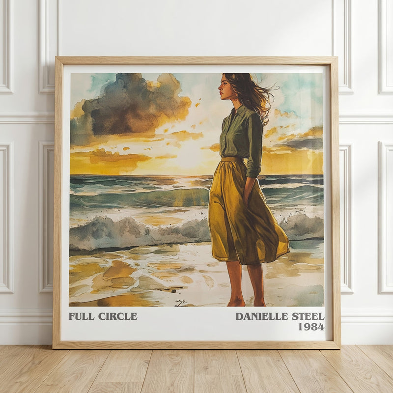 Full Circle literary print in frame leaning in hallway – romance wall art