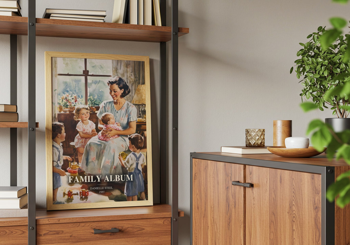 Family Album book watercolour illustration paper finish options – matte satin gloss