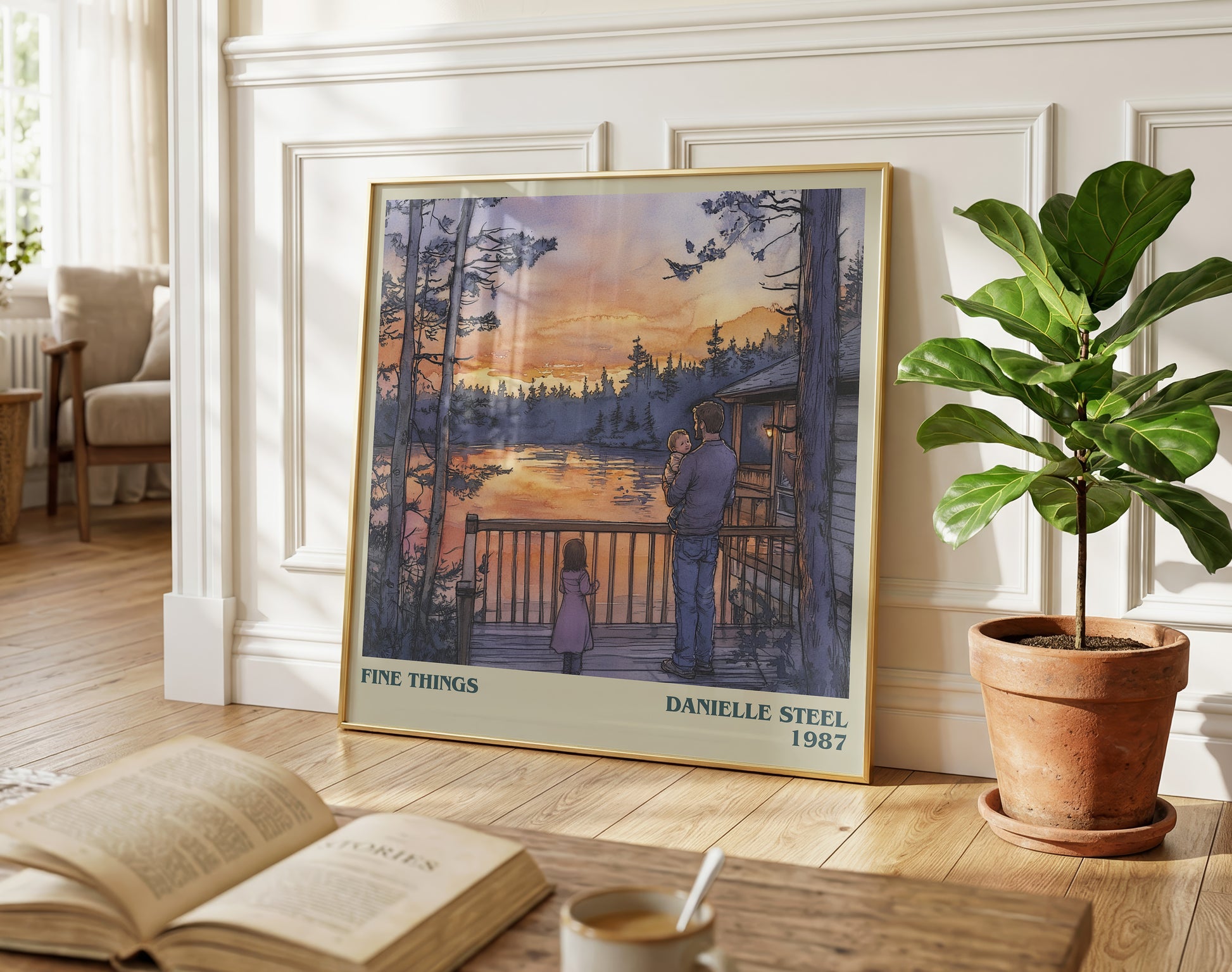 Fine Things literary poster paired in gallery wall – literary art prints