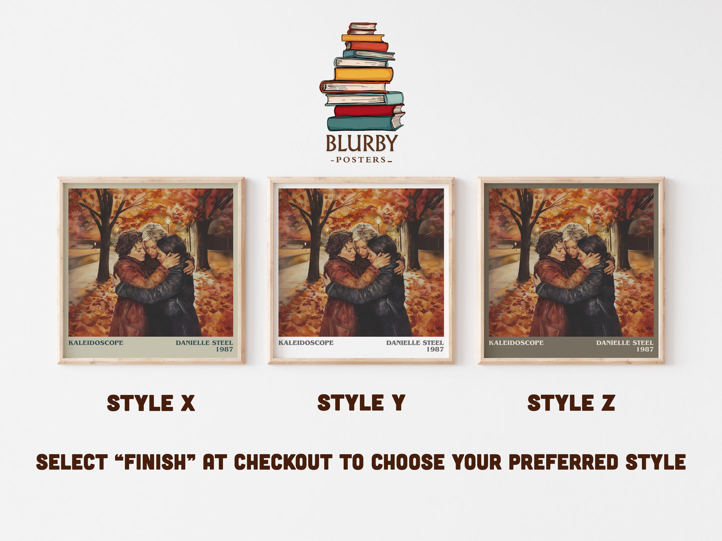 Kaleidoscope literary art print colour and style options – Danielle Steel book art