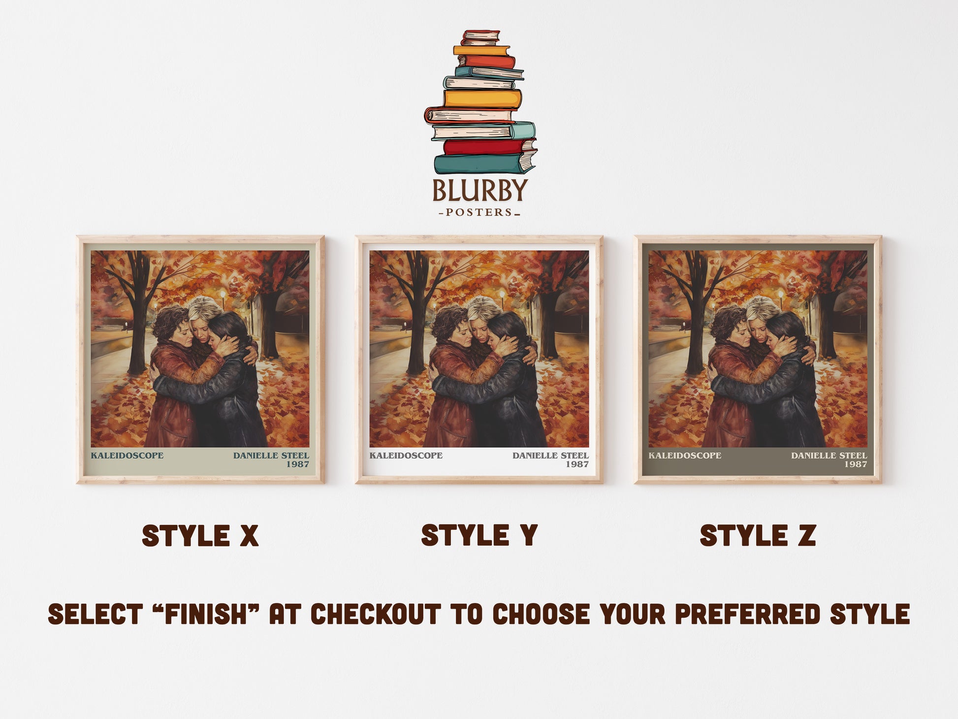 Kaleidoscope literary art print colour and style options – Danielle Steel book art