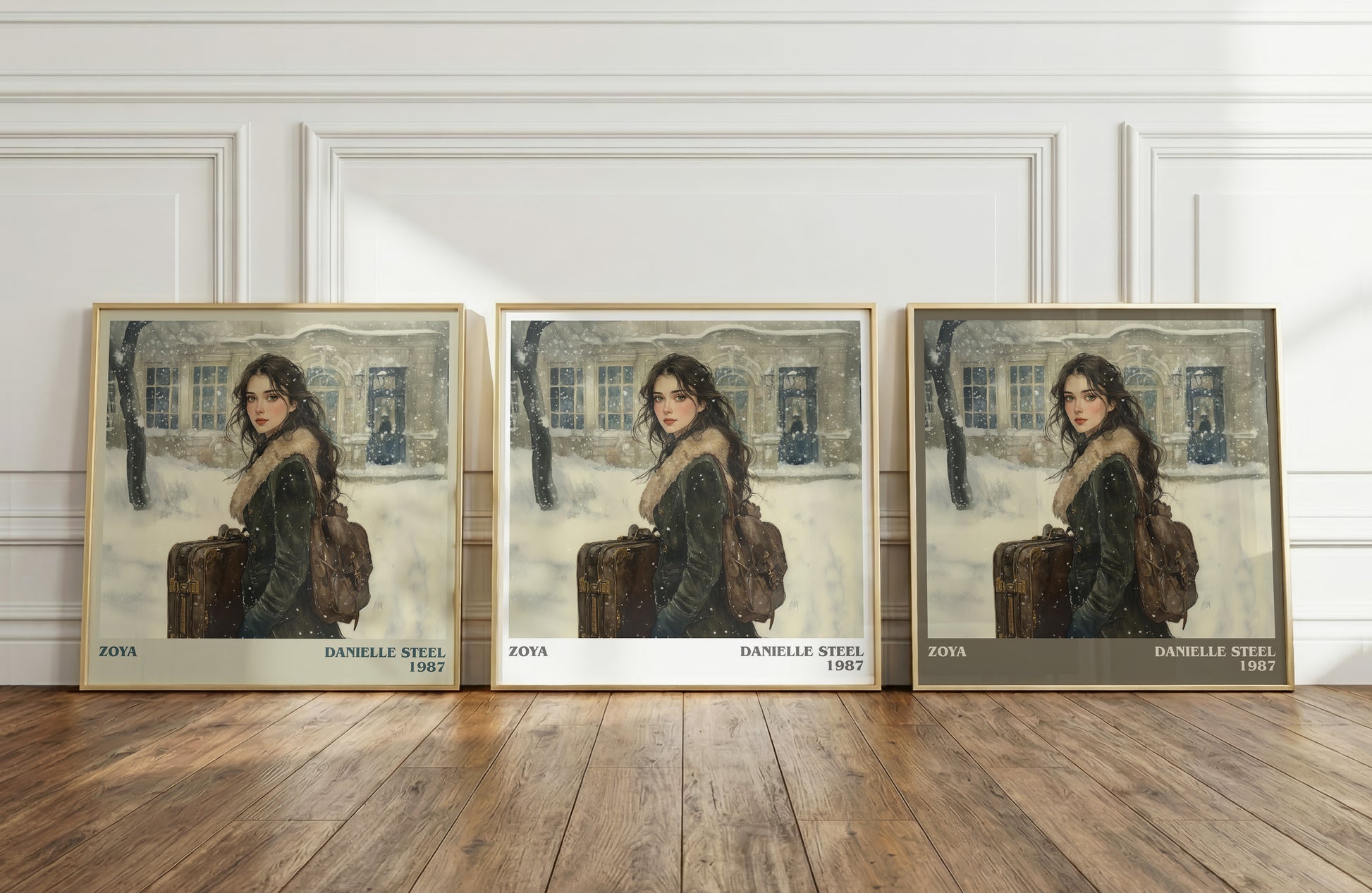 Zoya literary print framed by window – literary home decor