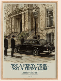 Not a Penny More, Not a Penny Less Book Cover Poster by Jeffrey Archer – framed poster