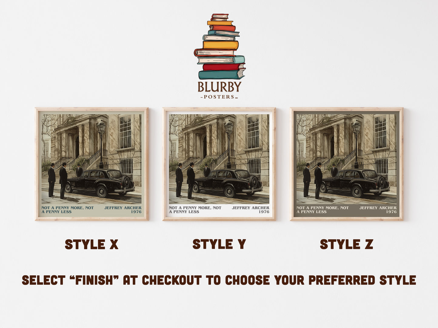 Not a Penny More, Not a Penny Less literary art print colour and style options – Jeffrey Archer book art