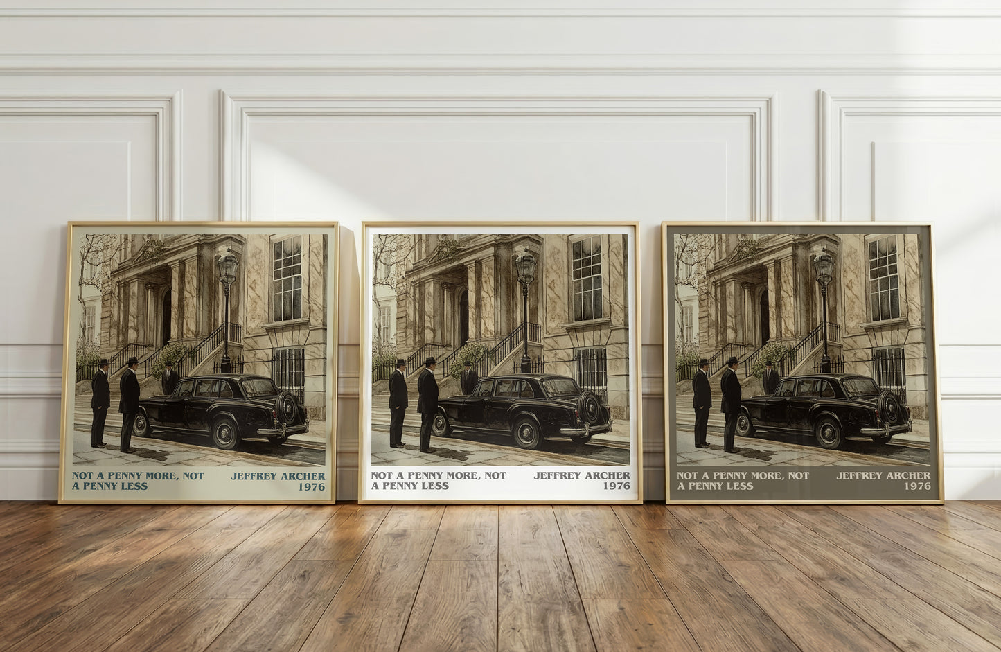 Not a Penny More, Not a Penny Less literary print framed by window – literary home decor
