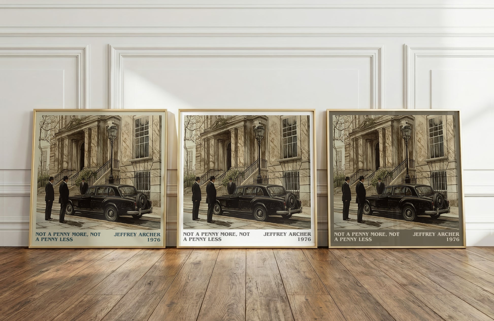 Not a Penny More, Not a Penny Less literary print framed by window – literary home decor