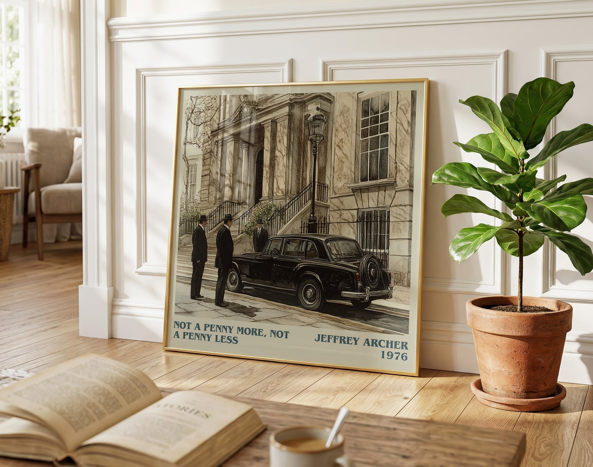 Not a Penny More, Not a Penny Less literary poster paired in gallery wall – literary art prints