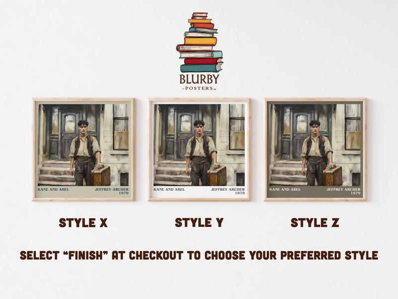Kane and Abel literary art print colour and style options – Jeffrey Archer book art