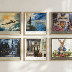 Kane and Abel Literary Art Print by Jeffrey Archer – square print in a six-frame gallery wall