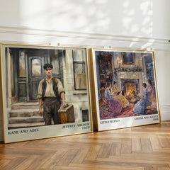 Kane and Abel Literary Art Print by Jeffrey Archer – large square framed print leaning against a wall