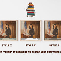 The Prodigal Daughter Literary Art Print by Jeffrey Archer – Style X, Y and Z square prints side by side – choose your finish