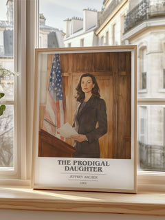 The Prodigal Daughter Book Cover Poster by Jeffrey Archer – framed print by a bright window