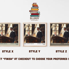 First Among Equals Literary Art Print by JEFFREY ARCHER – Style X, Y and Z square prints side by side – choose your finish