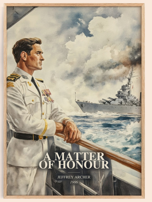 A Matter Of Honour Book Watercolour Illustration by Jeffrey Archer
