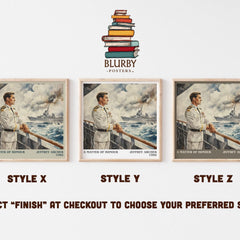 A Matter Of Honour Literary Art Print by Jeffrey Archer – Style X, Y and Z square prints side by side – choose your finish