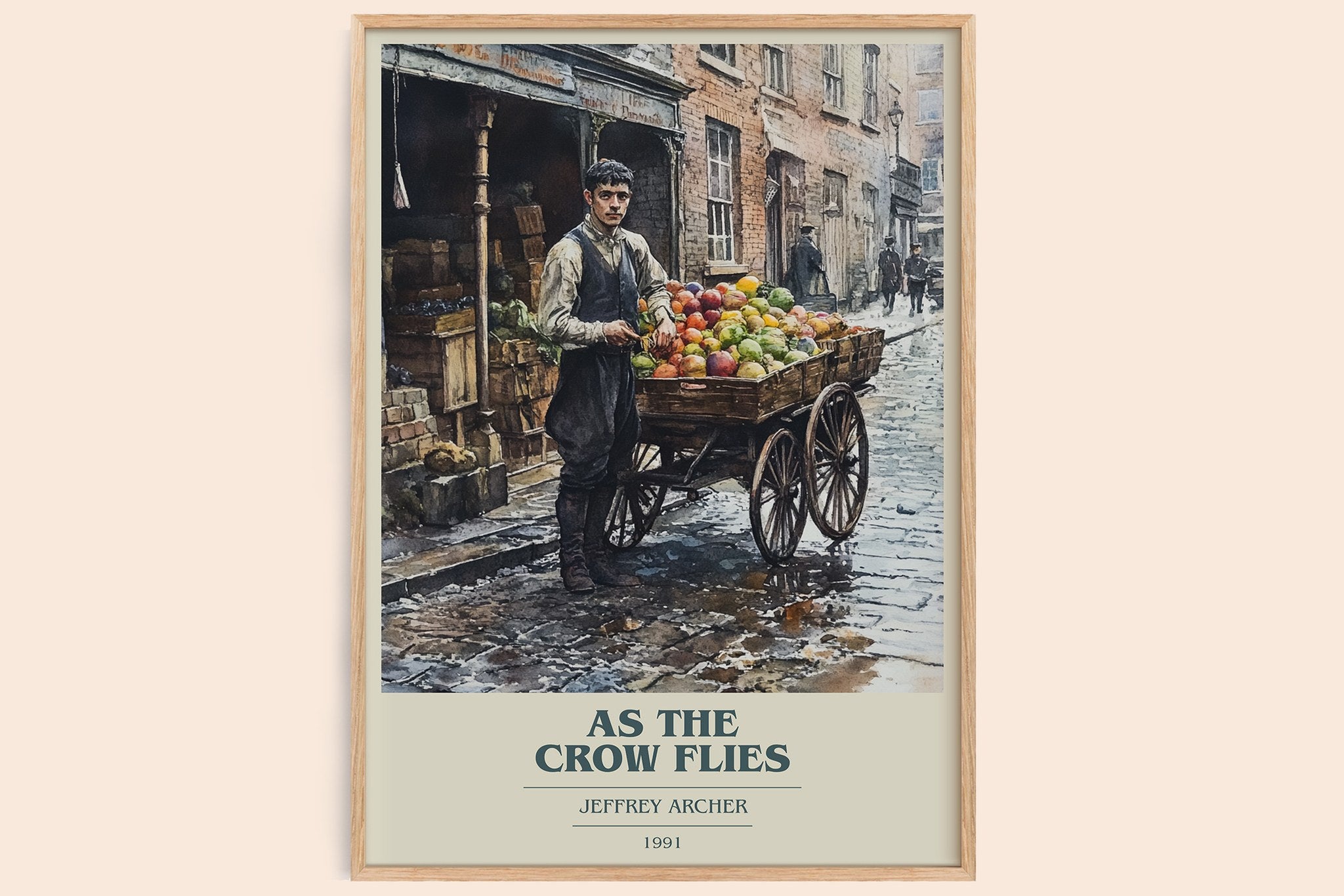 As the Crow Flies Book Cover Poster by Jeffrey Archer