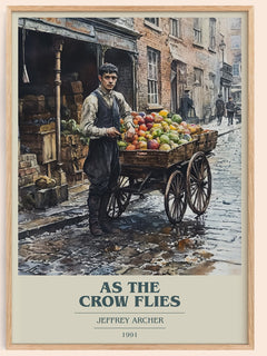 As the Crow Flies Book Cover Poster by Jeffrey Archer – framed poster