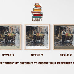 As the Crow Flies Literary Art Print by Jeffrey Archer – Style X, Y and Z square prints side by side – choose your finish