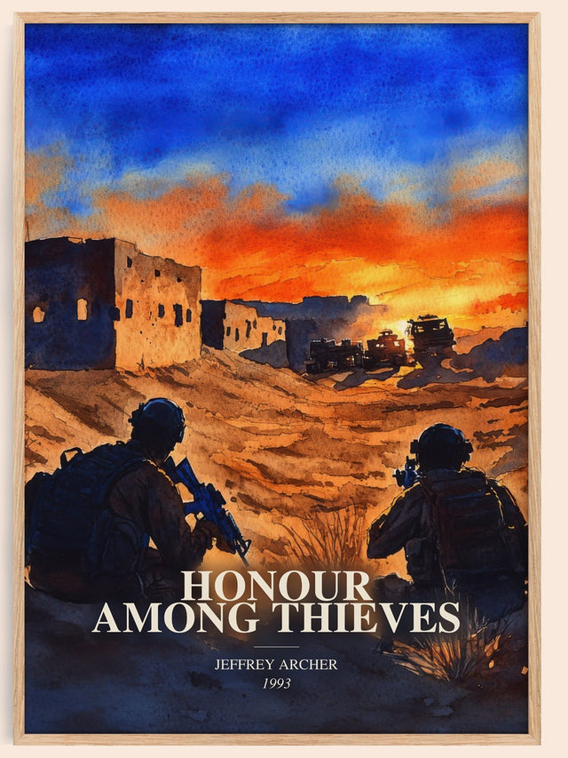 Honour Among Thieves Book Watercolour Illustration by Jeffrey Archer
