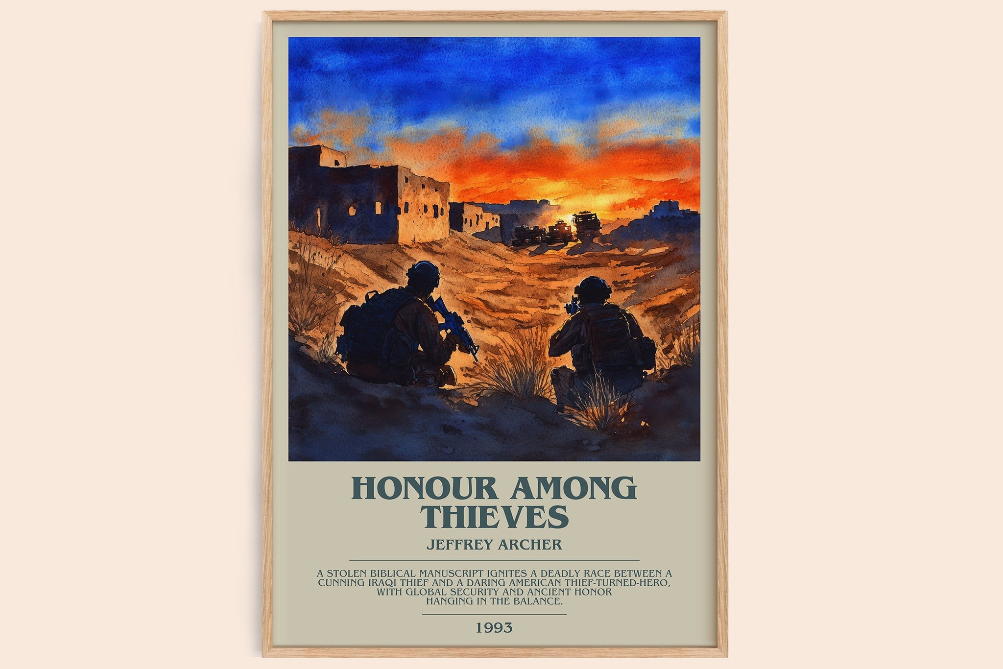 Honour Among Thieves Bookish Wall Art by Jeffrey Archer