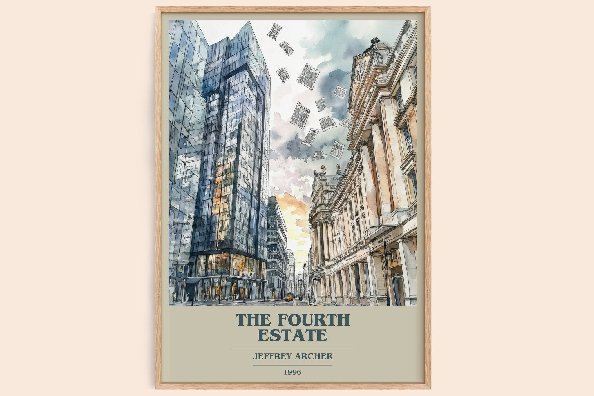 The Fourth Estate Book Cover Poster by Jeffrey Archer