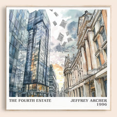 The Fourth Estate Literary Art Print by Jeffrey Archer – square framed poster