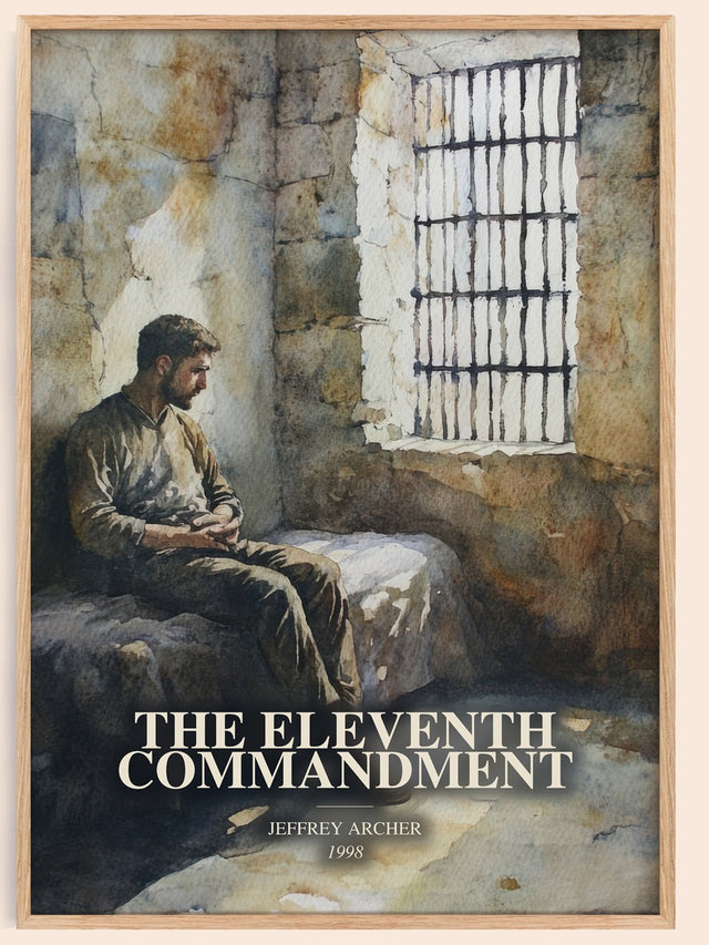 Eleventh Commandment Book Watercolour Illustration by Jeffrey Archer