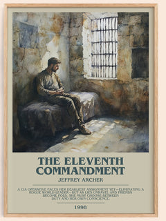 The Eleventh Commandment Bookish Wall Art by Jeffrey Archer – framed poster